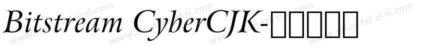 Bitstream CyberCJK字体转换